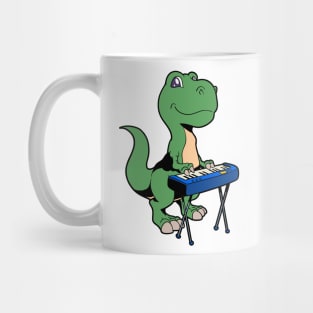 Comic TREX playing keyboard Mug